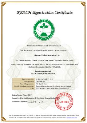 REACH-certificate-Aldehyde-C12-MNA-Pure